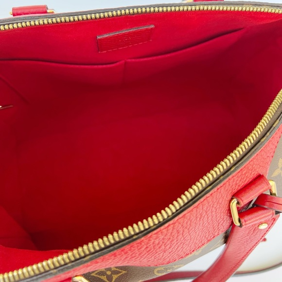 Authentic✅Louis Vuitton Retiro Monogram Red Satchel Duffle Crossbody Canvas - Picture 9 of 14